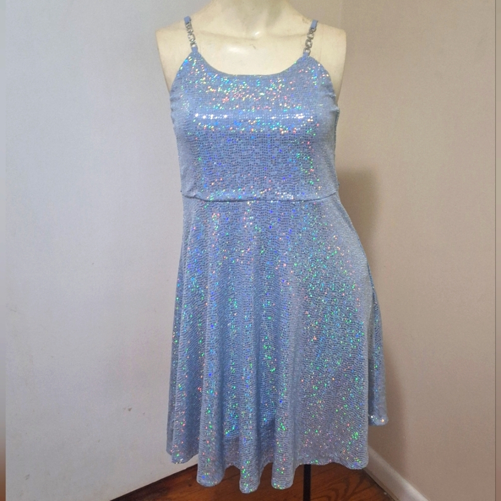 SPEECHLESS KIDS Girls Sky Color Sparkle Dress!